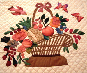 Exquisite details from one of Arlene Compton's quilts in the "Baltimore Album" style.