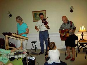 Learning to play the hammered dulcimer and dancing made such a difference in the life of Rebecca Lowry , left, that she began researching the use of experssive and creative arts in her professional career, couseling.