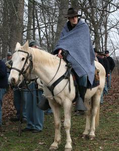 Barter Theatre actor Mike Ostroski (on horseback) stars in <em>Freedom.</em>