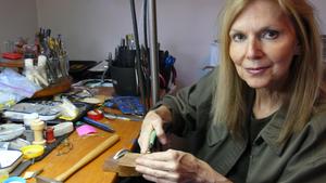 Glenna Fleiner in her Bristol, Virginia studio. <em>(Photos by Joseph Overbey, Lafayette Digital)</em>