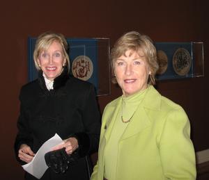 Mary Jane Miller of Bristol, left, chats with Betsy White, Executive Director of WKRAC.