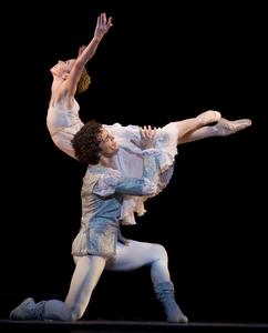 David Ingram is shown dancing with the North Carolina Dance Theatre in "Romeo and Juliet." This photograph appeared on the front cover of the August/September 2008 edition of "Pointe" magazine. "Romeo & Juliet" was choreographed by Jean-Pierre Bonnefoux (NCDT's artistic director). (Photos by Jeff Cravotta)