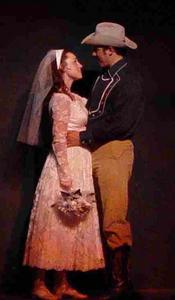 Katie Mitchell and Matthew Frusher star as Millie and Adam in "Seven Brides for Seven Brothers."