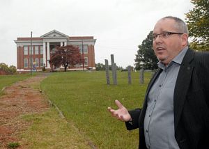 Lemont Dobson, Assistant Director at the William King Regional Arts Center, talks about the expansion plans. (Photo by David Crigger|Bristol Herald Courier)