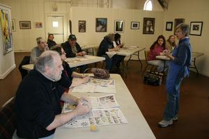 Highlands Community Services clients recently participated in a Terra Cotta Angels workshop led by Sara Reese, standing, at The Arts Depot in Abingdon, Va.