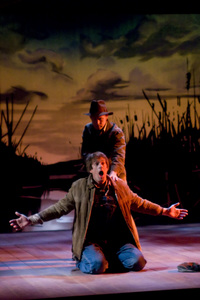 John Hardy and Mike Ostroski star in John Steinbeck's "Of Mice and Men," playing through April 11 at Barter Theatre. 