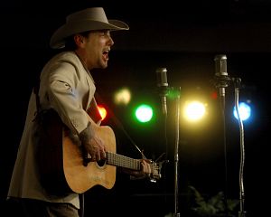 Lightnin' Charlie plays at the Pickin' Porch at the Bristol Mall. (Photo by David Crigger|Bristol Herald Courier)