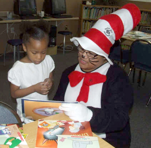 Kingsport students listened as "The Cat in the Hat" read classic Dr. Seuss stories.