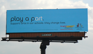 This billboard was seen in Jackson, Tenn. If you see one of these billboards in the Tri-Cities area, tell us where you saw it and send a photo to artsmagazine@aame.info.