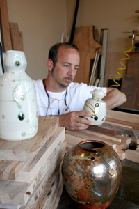 Michael Ripper's pottery is functional, high-fired stoneware and porcelain with an Asian influence.