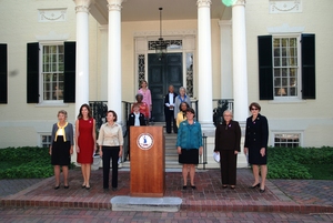 First Lady Anne B. Holton joins other First Ladies in supporting Women in the Arts.