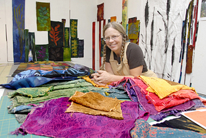 Carol LeBaron at work in her studio in Stoney Creek. (Photo by Lee Talbert|Johnson City Press)