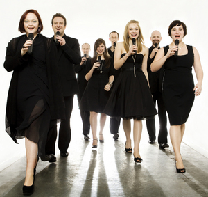 Sara Brimer, far right, was an avid fan of the Swingle Singers. She thought joining them was "only a pipe dream" but she auditioned anyway. Now she's on tour, performing with the ensemble.