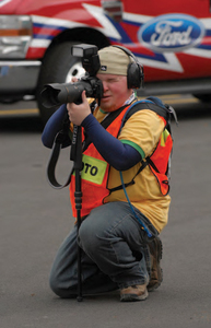 Brian Coryell shoots during a practice event at Bristol Motor Speedway (Photo Earl Neikirk/Bristol Herald Courier). See Coryell's photography/art at end of story.
