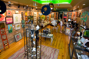 The interior of the blowfish emporium has a "Greenwich Village" look. (www.jeffreystonerphotography.com)