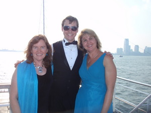  From left: Highlands Youth Ensemble (HYE) Director Jane Morison, HYE senior Joshua O'Bryan from Piney Flats, Tenn., and Joshua's mother Laura enjoy a post-concert dinner cruise in New York City.