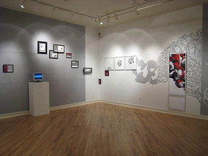 The "Cohabitants" exhibition features an installation by David Mazure, on view at William King Museum through Aug. 22, 2010.
