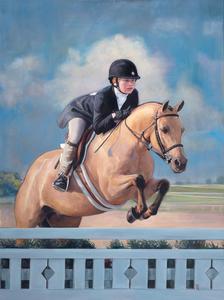 The 2010 Championship painting by Michele Warner is an oil on canvas (30" x 40").