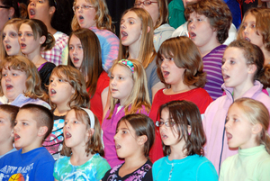 Members of the Southwest Virginia Children's Choir in rehearsal.