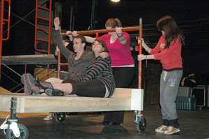 Students rehearse <em>A Midsummer's Night Dream</em>.