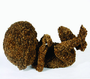 "Fetus" (2008), cockleburs (burdock), 19 x 30 x 16 inches. Courtesy of artist Val Lyle, Bristol, Tenn.