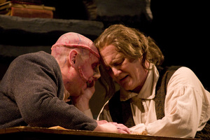 Among Richard Rose's original adaptations is <em>Frankenstein</em>. Shown are Nicholas Piper and Eugene Wolf.