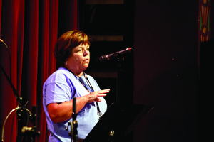 Leah Ross working at last year's BR&RR. (Photo courtesty of Amelia Spooner, Virginia Intermont College)