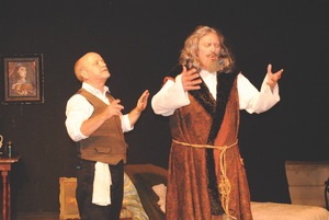 Mike Lilly (left) and Angus Watson (right) in a scene from JCCT's "The Dresser"