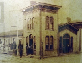 The original depot in Abingdon. It was burned during Stoneman's Raid during the Civil War and then rebuilt.