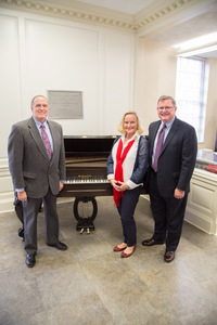 Pictured left to right – King Professor W. Patrick Flannagan, Lee Caldwell Coffman, King President Alexander Whitaker.
