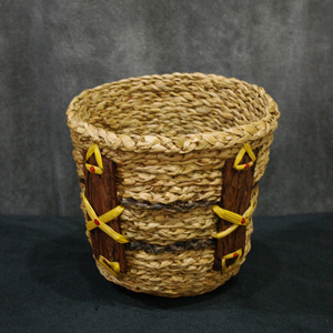 One of John Robbins' cattail baskets (photo by Dean Barr)