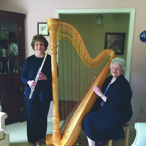 Flutist Schéry Collins and harpist Carole Mask