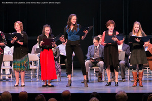 Tricia Matthews, Sarah Laughland, Jenna Haimes, Mary Lucy Bivins and Annie Simpson perform a tune from "Sister Act," which comes to Barter's Gilliam Stage during the summer. (Photo by Billie Wheeler)