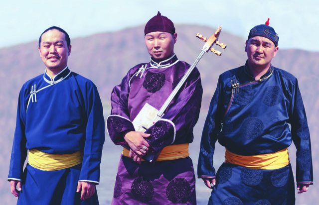 Alash Ensemble, a trio of Tuvan throat singers and instrumentalists, perform Oct. 17.