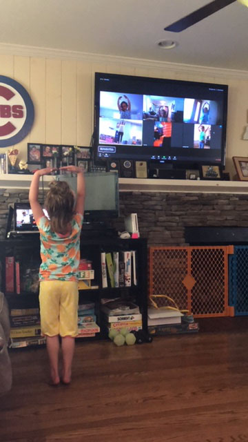 A Bristol Ballet student takes an online class.