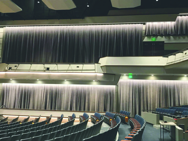 The curtains in the Grand Hall.