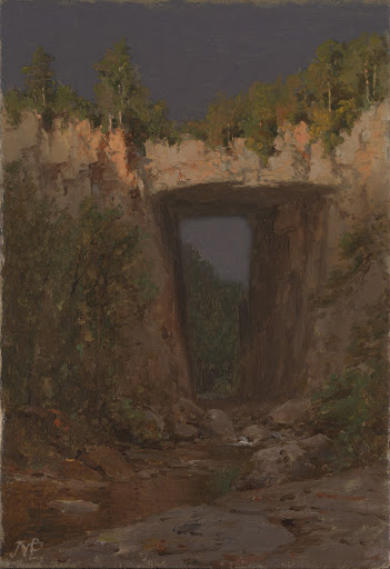 Jervis McEntee (American, 1828-1891), Natural Bridge, 1877. Collection of Virginia Museum of Fine Arts