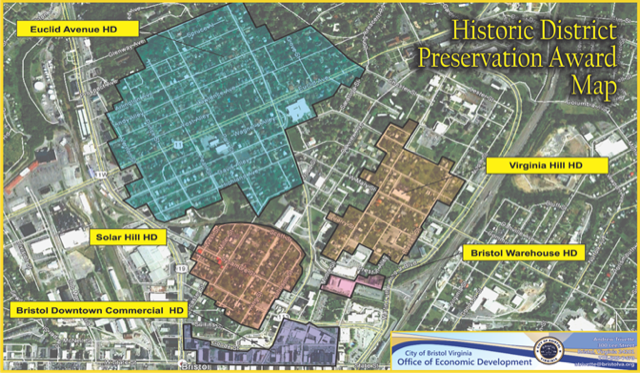 Bristol, Virginia, historic districts.