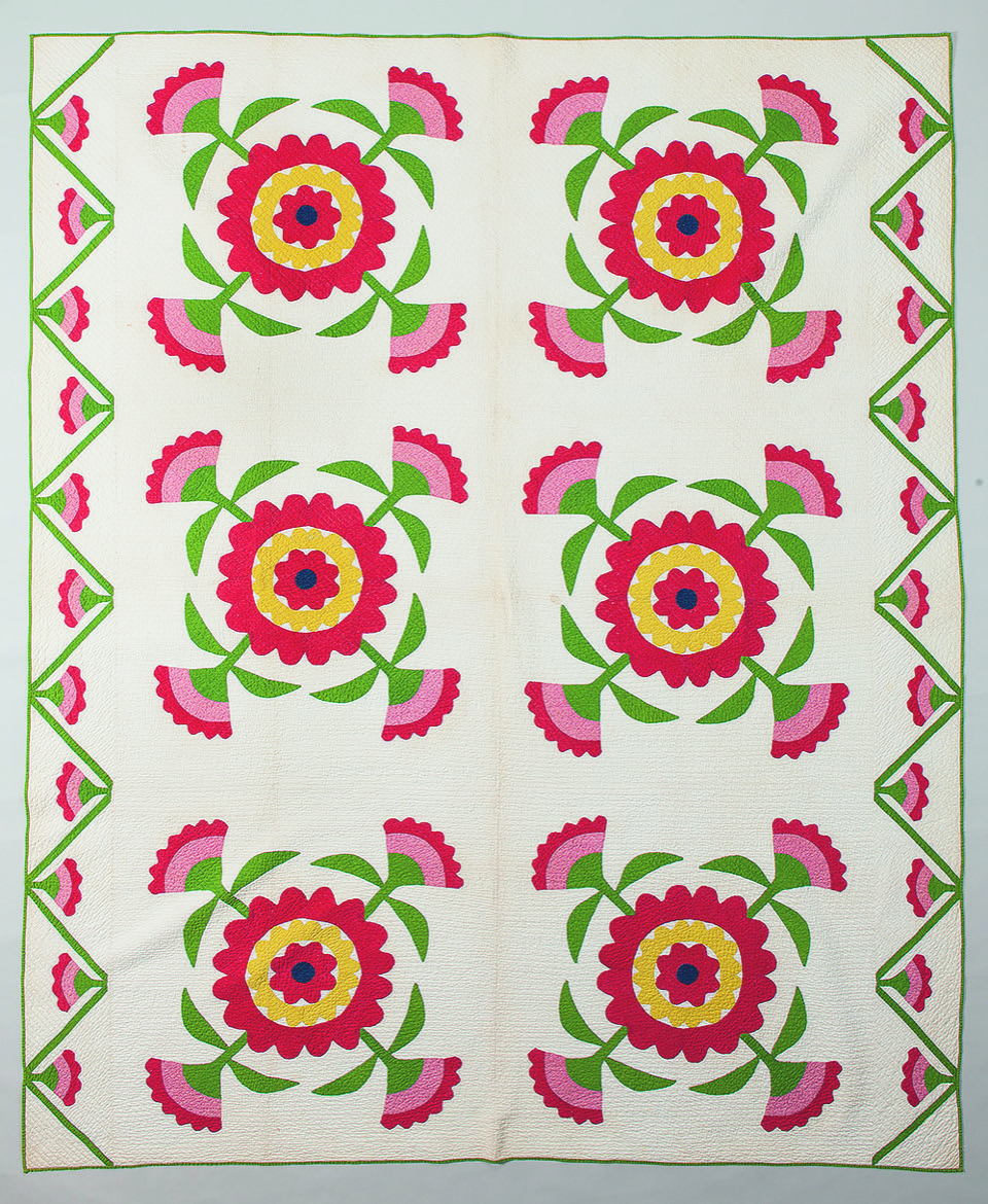 Cotton appliqué quilt (photo courtesy of Museum of Early Southern Decorative Arts)
