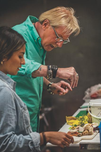 Gabriella Grady and Carlo Rossi work in the kitchen at Foresta. (photo by David Grace)