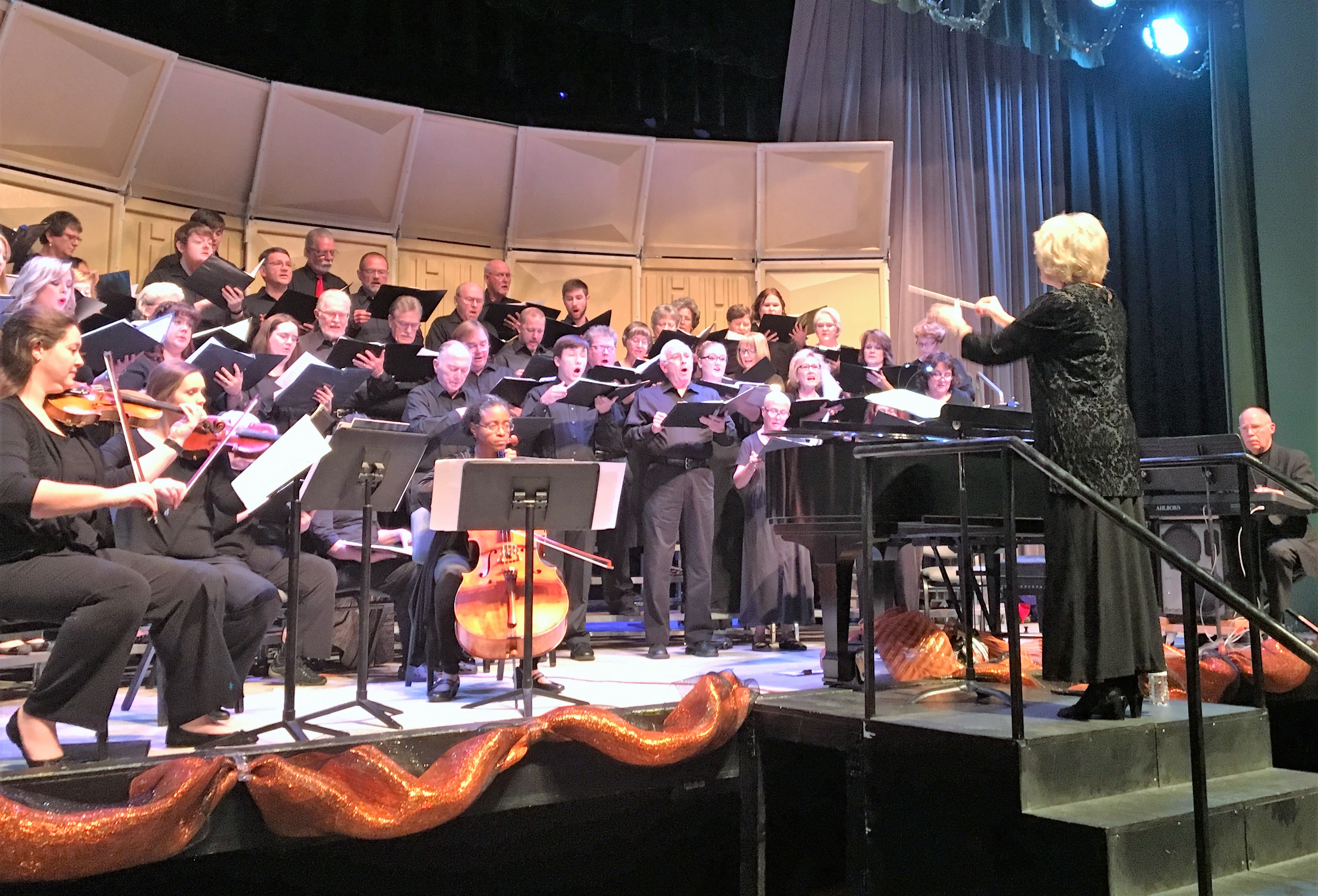 The Tusculum University Community Chorus entertains during a previous performance.