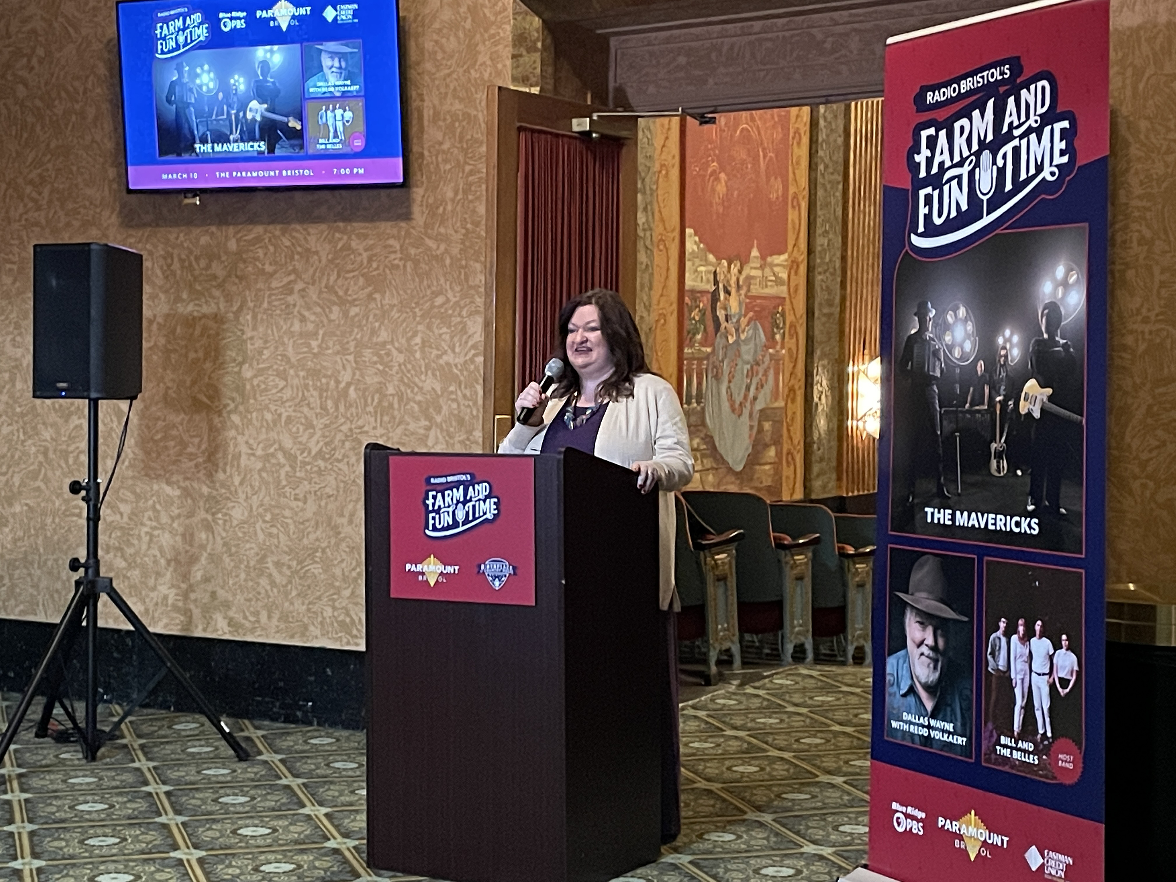 Jennifer Hayes speaks at The Paramount.