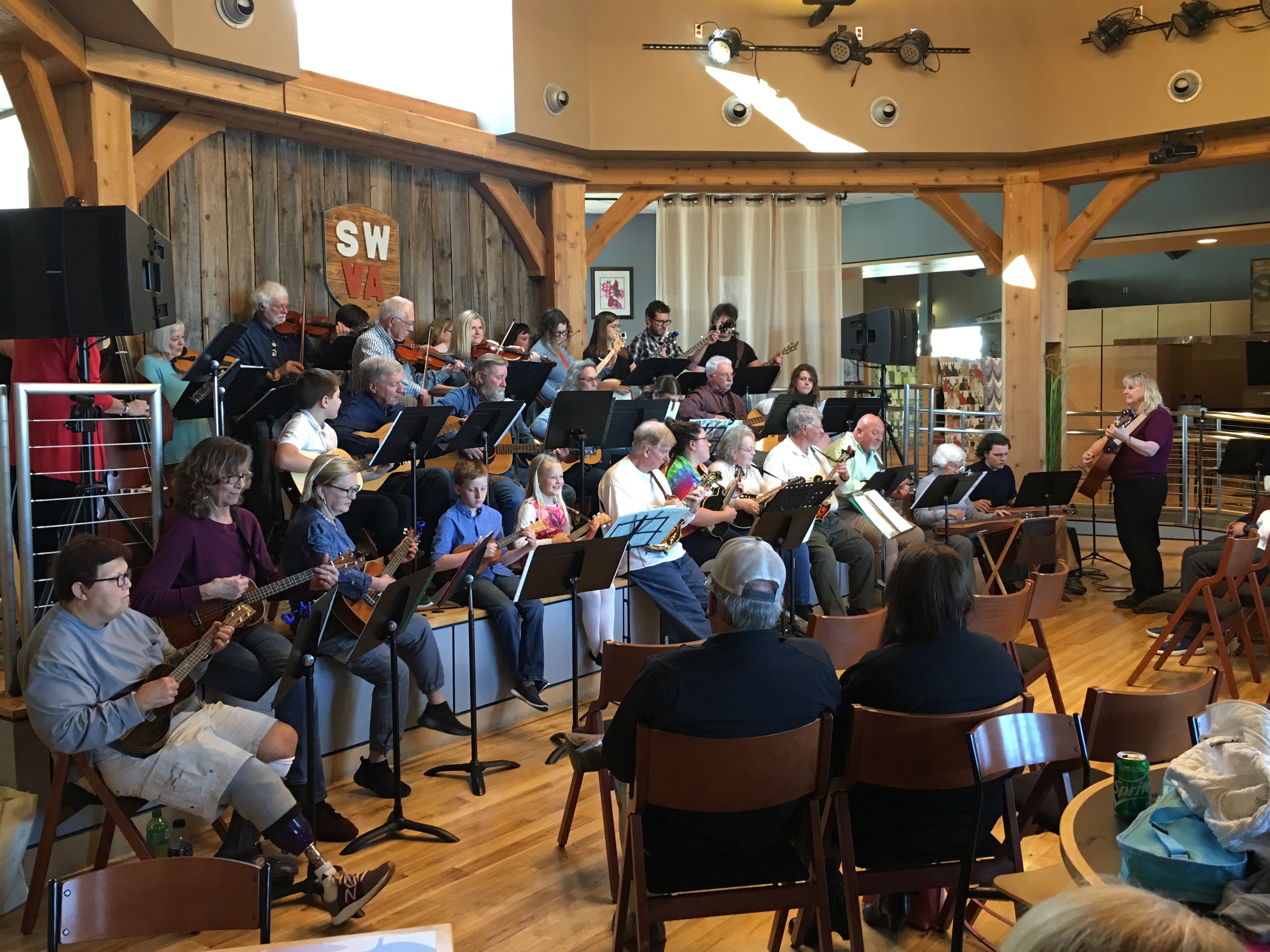 Old-Time String Band performs.