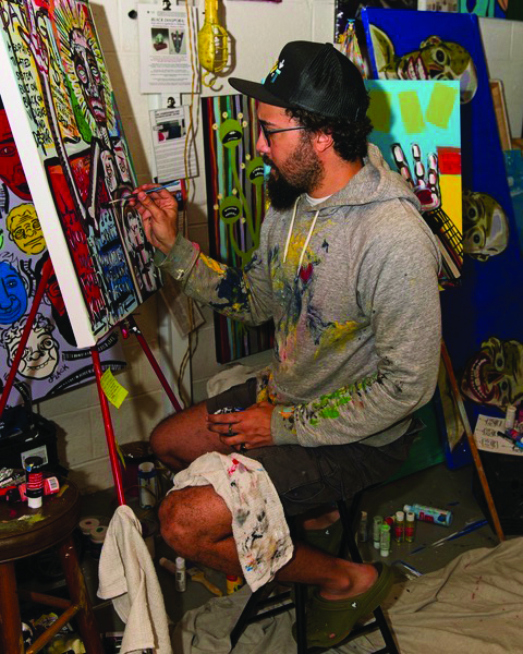 Jason Flack works in his studio.