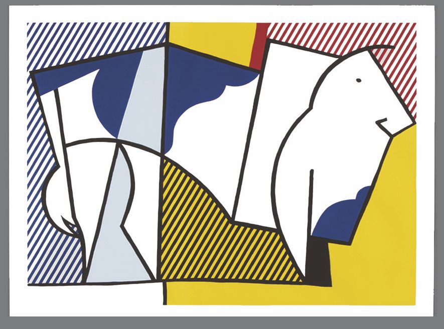 Roy Lichtenstein (American (1923 - 1997)) Bull Profile Series: Bull III, edition 14/100 , 1973 lithograph, screenprint, and linecut 27 x 35 1/16 in. Collection of the Jordan Schnitzer Family Foundatio