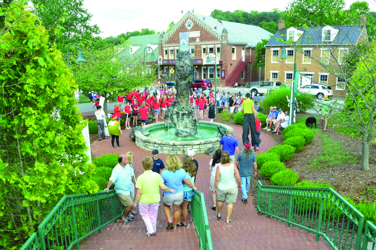 Crowds gather in Abingdon, Virginia, for a variety of events.