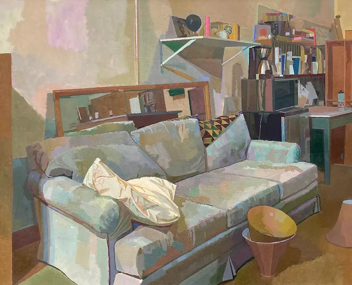 John Lee, "Nudged," oil on linen, 34" x 42"